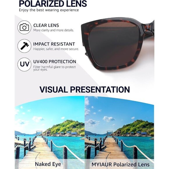 Oversized Polarized Fit Over Sunglasses for Women UV400 Driving Style